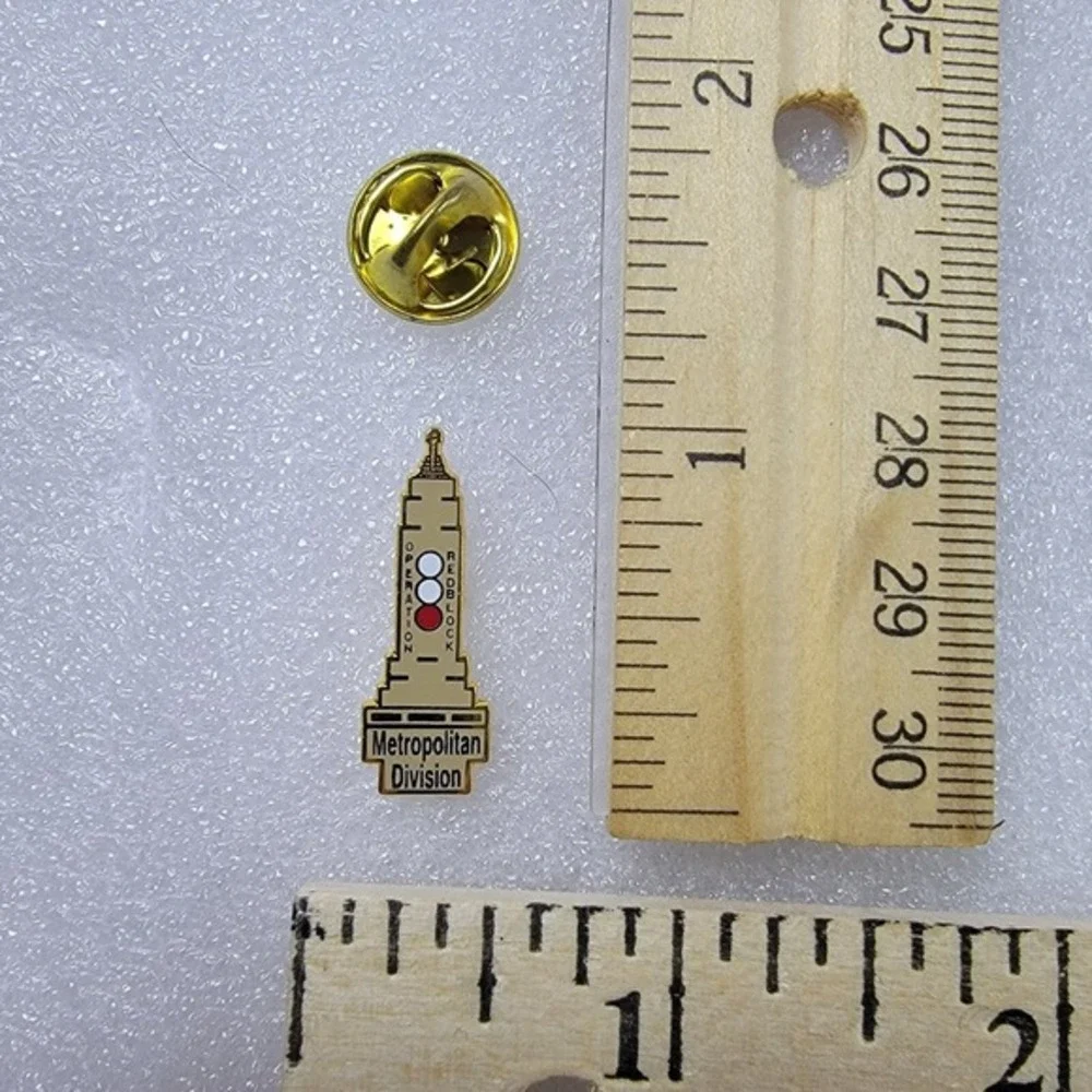 Amtrak Operation‎ RedBlock Lapel Pin Metropolitan Division Tie Tack Collectible